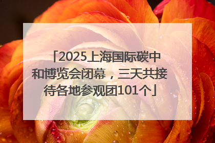 2025上海国际碳中和博览会闭幕，三天共接待各地参观团101个