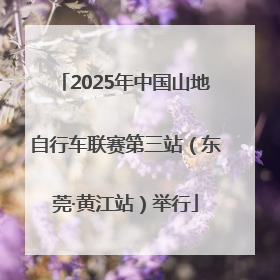 2025年中国山地自行车联赛第三站（东莞·黄江站）举行