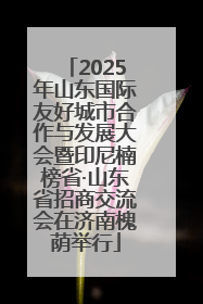 2025年山东国际友好城市合作与发展大会暨印尼楠榜省·山东省招商交流会在济南槐荫举行