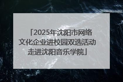 2025年沈阳市网络文化企业进校园双选活动走进沈阳音乐学院