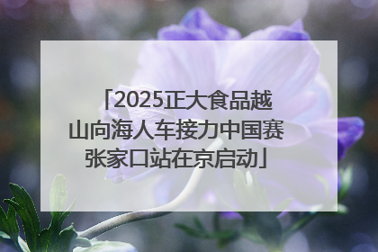 2025正大食品越山向海人车接力中国赛张家口站在京启动