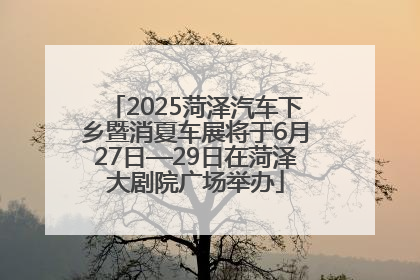 2025菏泽汽车下乡暨消夏车展将于6月27日—29日在菏泽大剧院广场举办