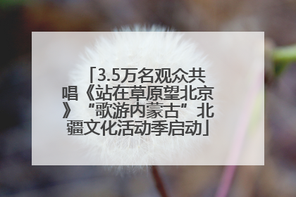 3.5万名观众共唱《站在草原望北京》“歌游内蒙古”北疆文化活动季启动