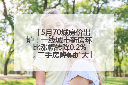 5月70城房价出炉：一线城市新房环比涨幅转降0.2%，二手房降幅扩大
