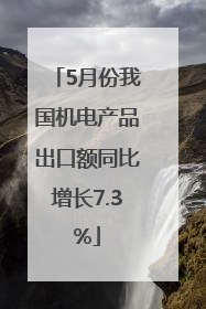 5月份我国机电产品出口额同比增长7.3%
