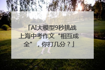 AI大模型9秒挑战上海中考作文“相互成全”，你打几分？